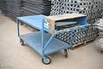 Rolling Wood Podium Cart With Shelf