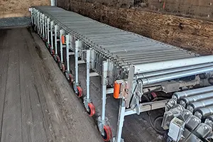 Used Roach Powered Flex Conveyor