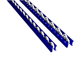 pallet flow rails - single & double pallet flow