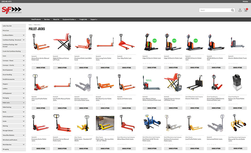 Included Pallet Jack, 5500 lb. capacity