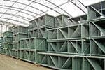 Teardrop pallet rack upright for warehouse storage