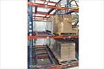 Teardrop Push Back Pallet Rack Bay